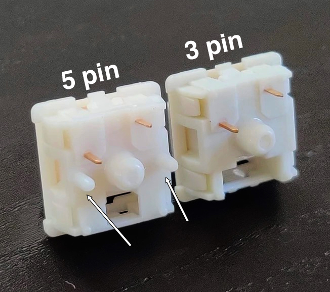 5 pin vs 3 pin switch