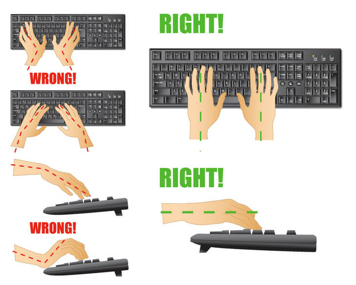 wrong ways to type keyboards